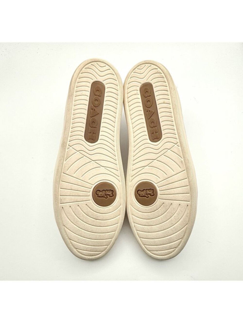 Coach Beige Lace Up Low Top Fashion Sneakers Women's Size 10B - G4966 - Picture 9 of 11